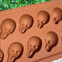 Load image into Gallery viewer, Mini Ghoul Face Silicone Mould x10 Cavity
