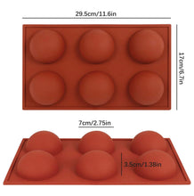 Load image into Gallery viewer, Sphere Hot Cocoa Bomb Silicone Mould x6 Cavity
