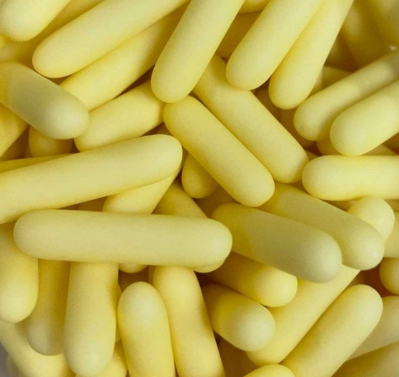 Sprinkles - Yellow Macaroni Rods - 50g