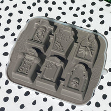 Load image into Gallery viewer, Tombstone Silicone Mould Mold x6 Cavity - Chocolate - Wax - Candy - Fondant
