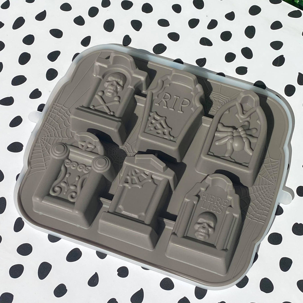 Tombstone Silicone Mould Mold x6 Cavity - Chocolate - Wax - Candy - Fondant