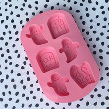 Load image into Gallery viewer, Grave &amp; Ghost Theme Silicone Mould Mold - Chocolate - Wax - Candy - Fondant
