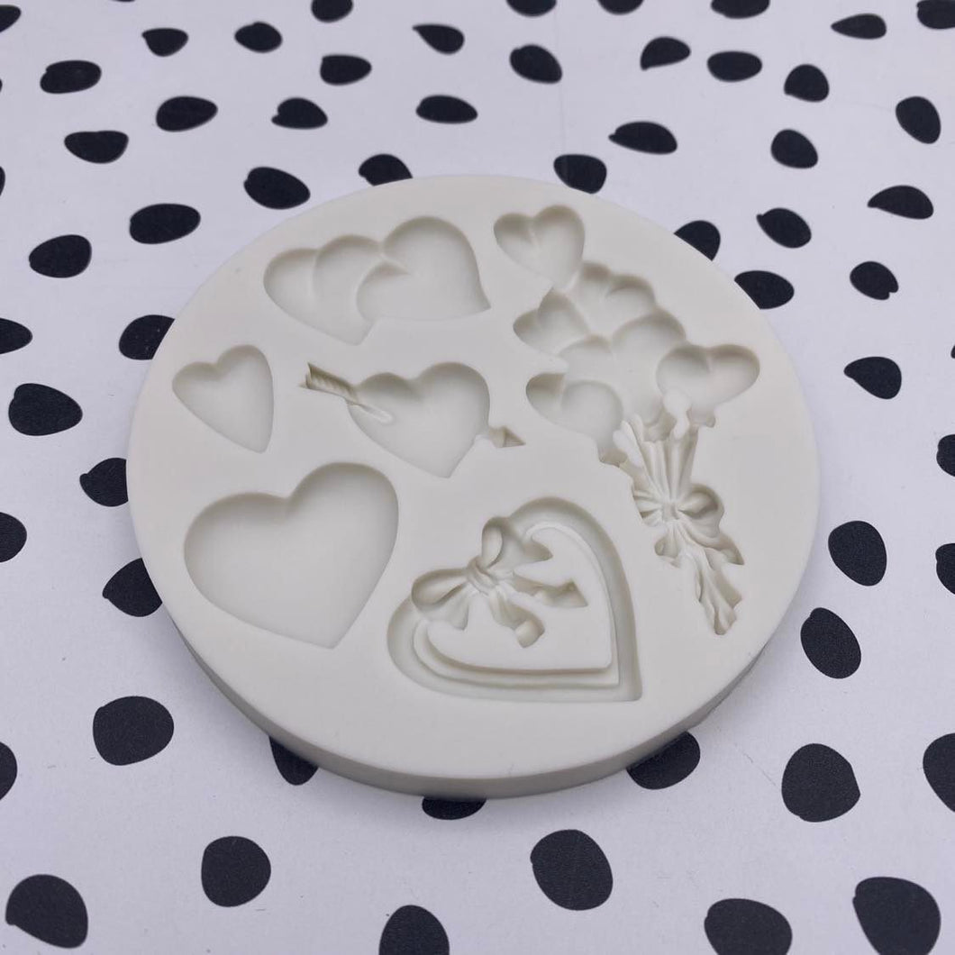 Valentine Balloon Heart Silicone Mould Mold - Chocolate - Wax - Candy - Fondant
