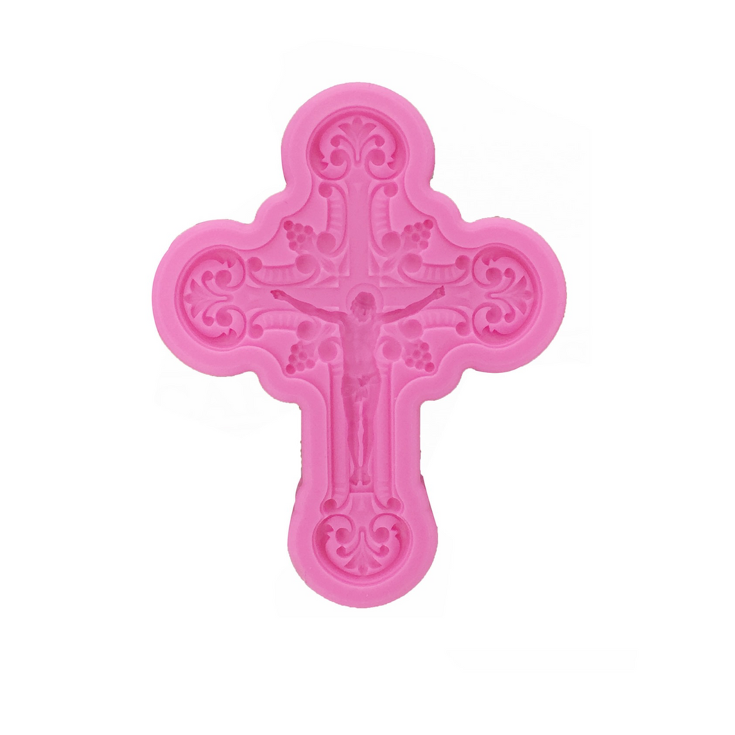 Crucifix Cross Silicone Mould Mold - Chocolate - Wax - Candy - Fondant