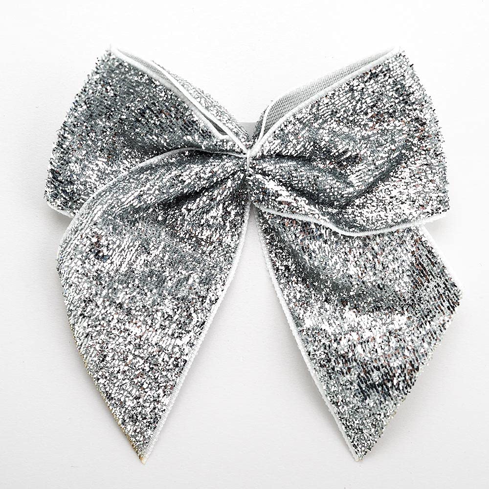 Sparkle Silver 10cm Bow - 6 pack - Gift Wrap