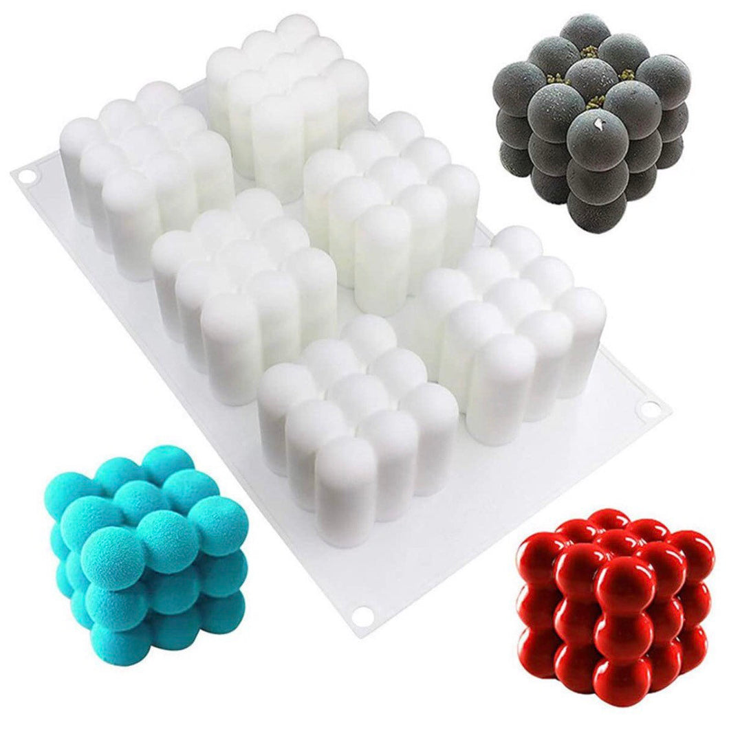 Bubble Cube Silicone Mould Mold - Cake - Candle