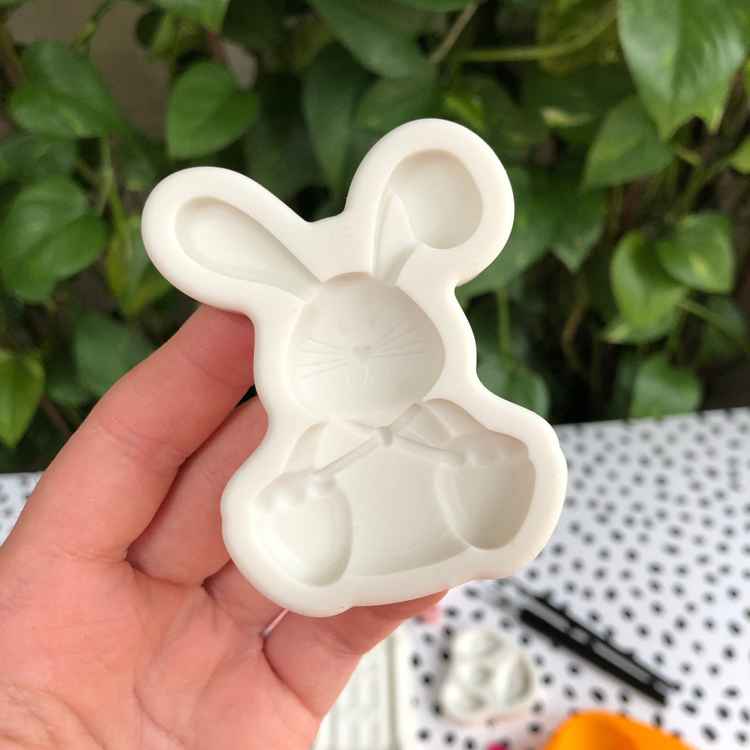Mini Easter Bunny Silicone Mould Mold - Chocolate - Wax - Candy - Fondant
