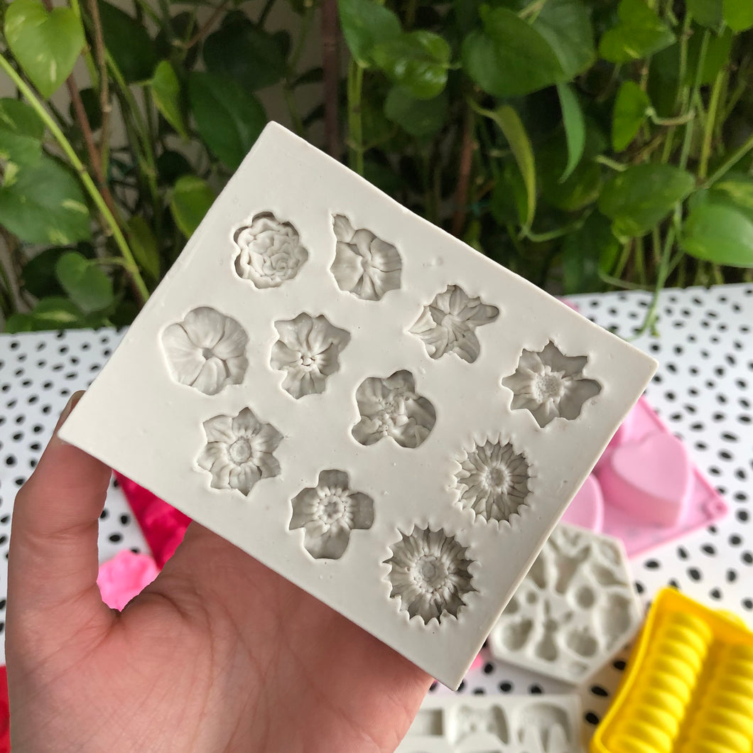 Floral Silicone Mould Mold - Chocolate - Wax - Candy - Fondant