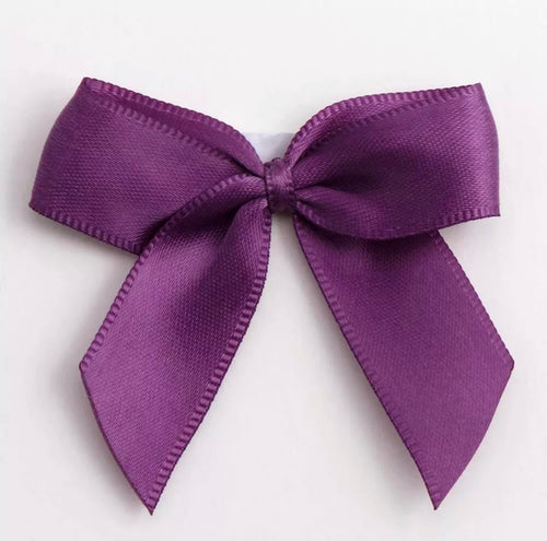 Pale Pink Satin Bows 12 Pack