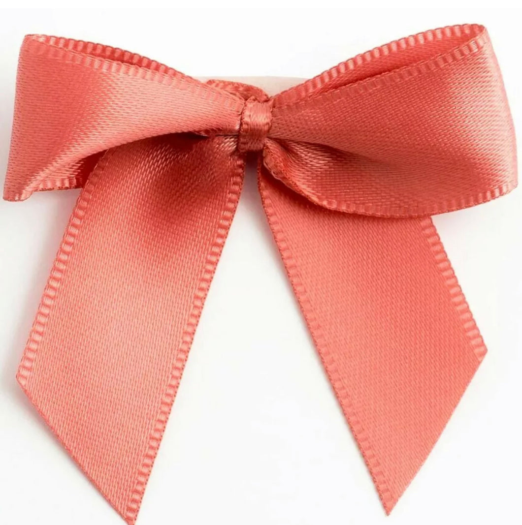 Coral 5cm Bow - 12 pack - Gift Wrap